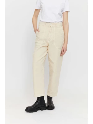 MAZINE Spodnie "Jala" w kolorze beżowym rozmiar: L