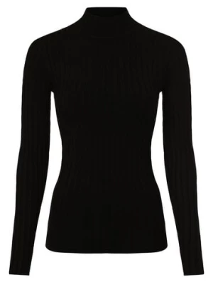 mbyM Damska koszulka z długim rękawem Kobiety Sztuczne włókno czarny jednolity,