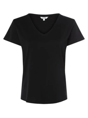 mbyM T-shirt damski Kobiety Sztuczne włókno czarny jednolity,