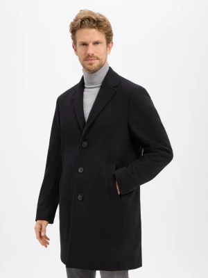 Mc Earl Krótki płaszcz męski Mężczyźni czarny jednolity,
