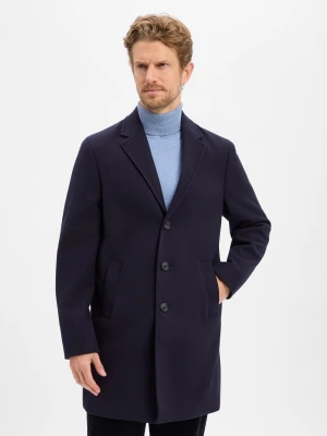 Mc Earl Krótki płaszcz męski Mężczyźni niebieski jednolity,