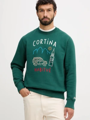 MC2 Saint Barth bluza bawełniana x Peanuts męska kolor zielony z nadrukiem