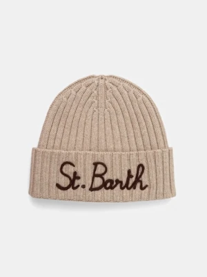 MC2 Saint Barth czapka wełniana kolor beżowy WENG001