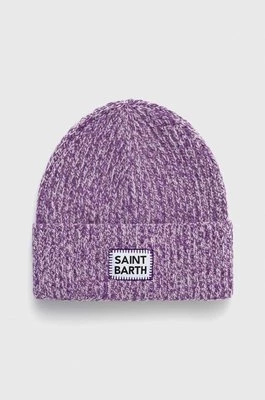 MC2 Saint Barth czapka wełniana kolor fioletowy z grubej dzianiny wełniana