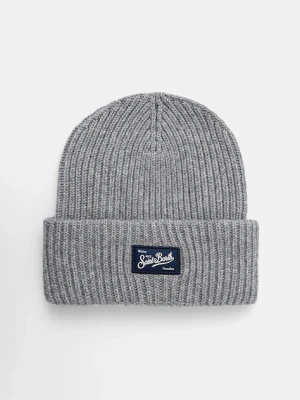 MC2 Saint Barth czapka wełniana kolor szary z grubej dzianiny wełniana