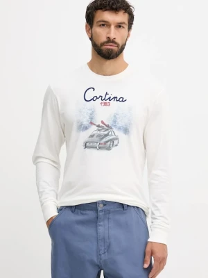 MC2 Saint Barth longsleeve bawełniany kolor beżowy wzorzysty LUT0006