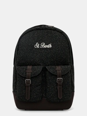 MC2 Saint Barth plecak z domieszką wełny męski kolor zielony duży wzorzysty COD0006