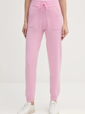 MC2 Saint Barth spodnie dresowe damskie kolor różowy gładkie GREN002
