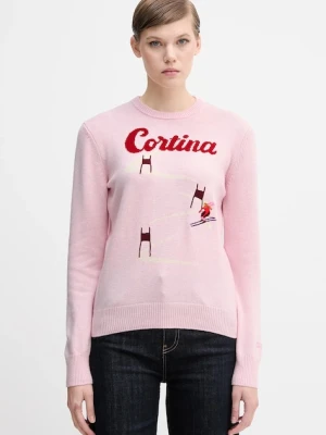 MC2 Saint Barth sweter wełniany damski kolor różowy QUE0018