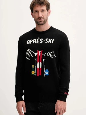 MC2 Saint Barth sweter wełniany męski kolor czarny