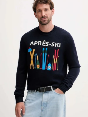 MC2 Saint Barth sweter wełniany męski kolor granatowy lekki BOMD005