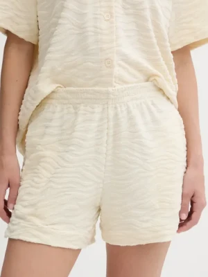MC2 Saint Barth szorty bawełniane kolor beżowy wzorzyste high waist MEA002