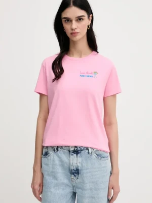 Zdjęcie produktu MC2 Saint Barth t-shirt bawełniany damski kolor różowy