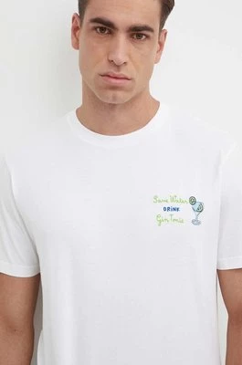 MC2 Saint Barth t-shirt bawełniany PORTOFINO kolor beżowy z aplikacją POT0001