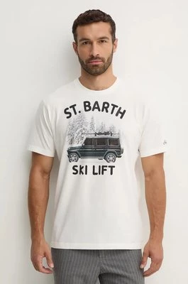 MC2 Saint Barth t-shirt bawełniany kolor niebieski z nadrukiem