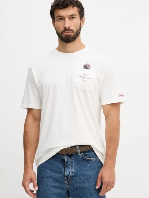 MC2 Saint Barth t-shirt bawełniany męski kolor beżowy wzorzysty CONR0002