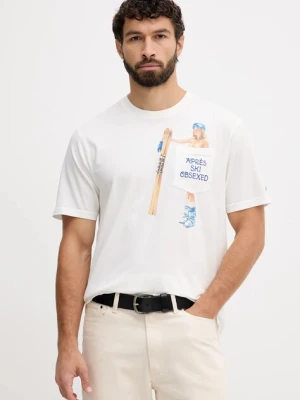 MC2 Saint Barth t-shirt bawełniany męski kolor biały wzorzysty CONR0002