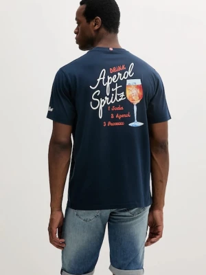 MC2 Saint Barth t-shirt bawełniany męski kolor granatowy z nadrukiem TSHM001 02700H