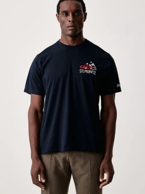MC2 Saint Barth T-shirt męski bawełniany granatowy