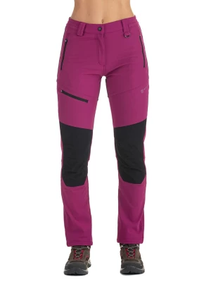 McKee's Spodnie softshellowe "Kristen" w kolorze czarno-fioletowym rozmiar: L