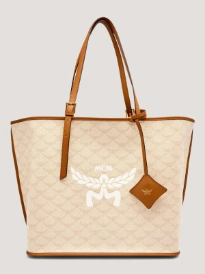 MCM Shopperka + saszetka Himmel | z dodatkiem skóry beżowy