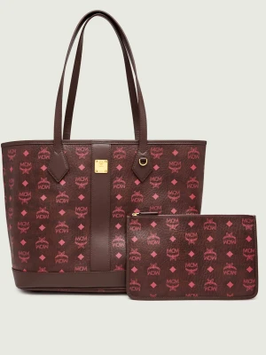 MCM Shopperka + saszetka Liz | z dodatkiem skóry brązowy