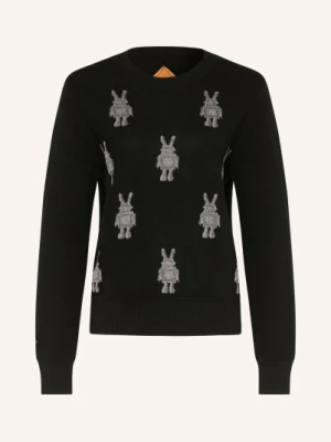 Mcm Sweter Z Błyszczącą Przędzą schwarz