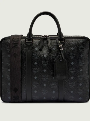 MCM Torba na laptopa 17" KLASSIK | z dodatkiem skóry