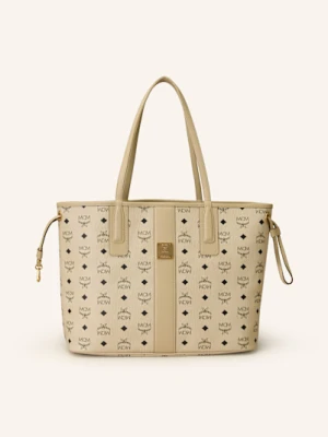 Mcm Torba Shopper Liz Medium Dwustronna Z Saszetką beige