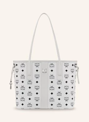 Mcm Torba Shopper Liz Small Dwustronna Z Saszetką weiss