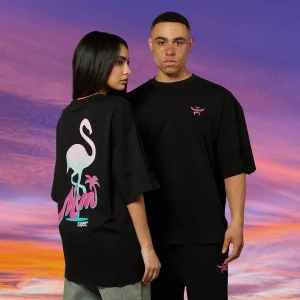 MCM x SNIPES Flamingo T-Shirt mężczyźni T-Shirty i Polo czarny rozmiar Odzież