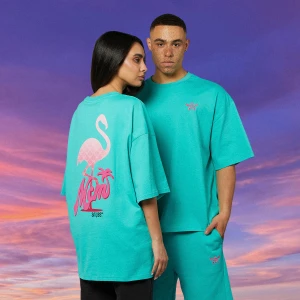 MCM x SNIPES Flamingo T-Shirt mężczyźni T-Shirty i Polo turkusowy rozmiar Odzież