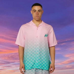 MCM x SNIPES Gradient Resort Shirt mężczyźni Koszule różowy rozmiar Odzież