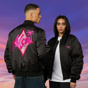 MCM x SNIPES Miami Palm Bomber Jacket mężczyźni Bomberki czarny rozmiar Odzież