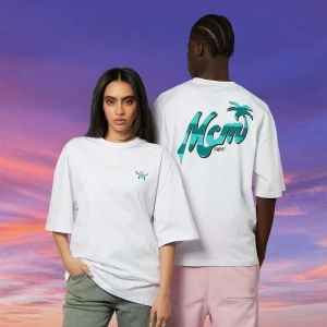MCM x SNIPES Miami T-Shirt mężczyźni T-Shirty i Polo biały rozmiar Odzież
