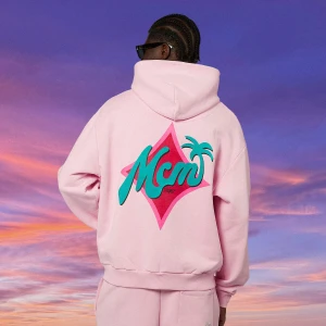 MCM x SNIPES Palm Zip Hoodie mężczyźni Bluzy różowy rozmiar Odzież