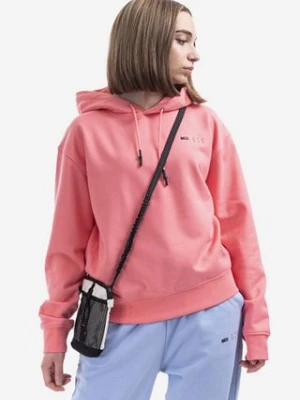 MCQ bluza bawełniana damska kolor różowy z kapturem gładka 624673RSJ766126-PINK