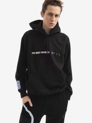 MCQ bluza bawełniana Manifesto męska kolor czarny z kapturem z nadrukiem 624727RST841000-BLACK