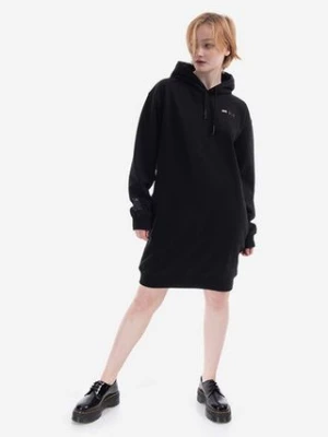 MCQ sukienka bawełniana Hoodie kolor czarny midi oversize 624588RSJ761000-BLACK