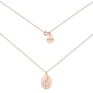 Medalion z różowego złota Body N°7 : Długość - 40 cm SOTHO