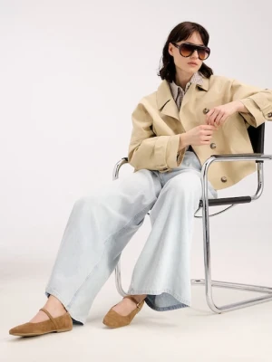 Medicine baleriny zamszowe