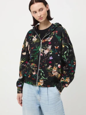 Medicine bluza bawełniana damska kolor czarny z kapturem