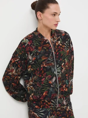 Medicine bluza damska kolor czarny wzorzysta
