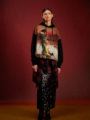 Medicine bluza damska kolor czarny z kapturem