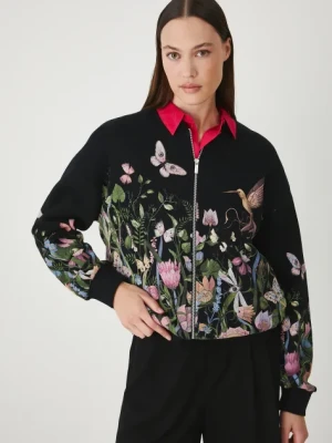 Medicine bluza damska kolor czarny z nadrukiem