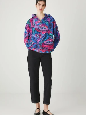 Medicine bluza damska kolor multicolor z kapturem wzorzysta
