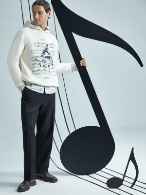 Medicine bluza męska kolor beżowy z kapturem