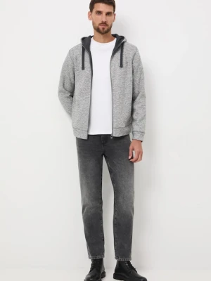 Medicine bluza męska kolor szary z kapturem melanżowa