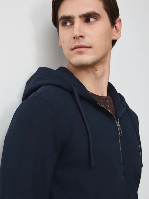 Medicine bluza rozpinana z kapturem męska bawełniana z elastanem