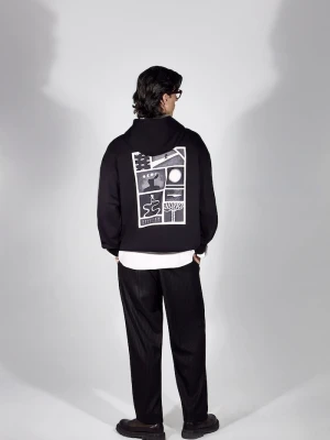 Medicine bluza z kapturem męska bawełniana czarny